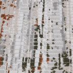 Tapis d'intérieur abstrait Meilade avec texture superposée, aux tons neutres, style simple et décontracté, effet usé