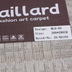 Tapis d'intérieur abstrait Meilade avec texture superposée, aux tons neutres, style simple et décontracté, effet usé