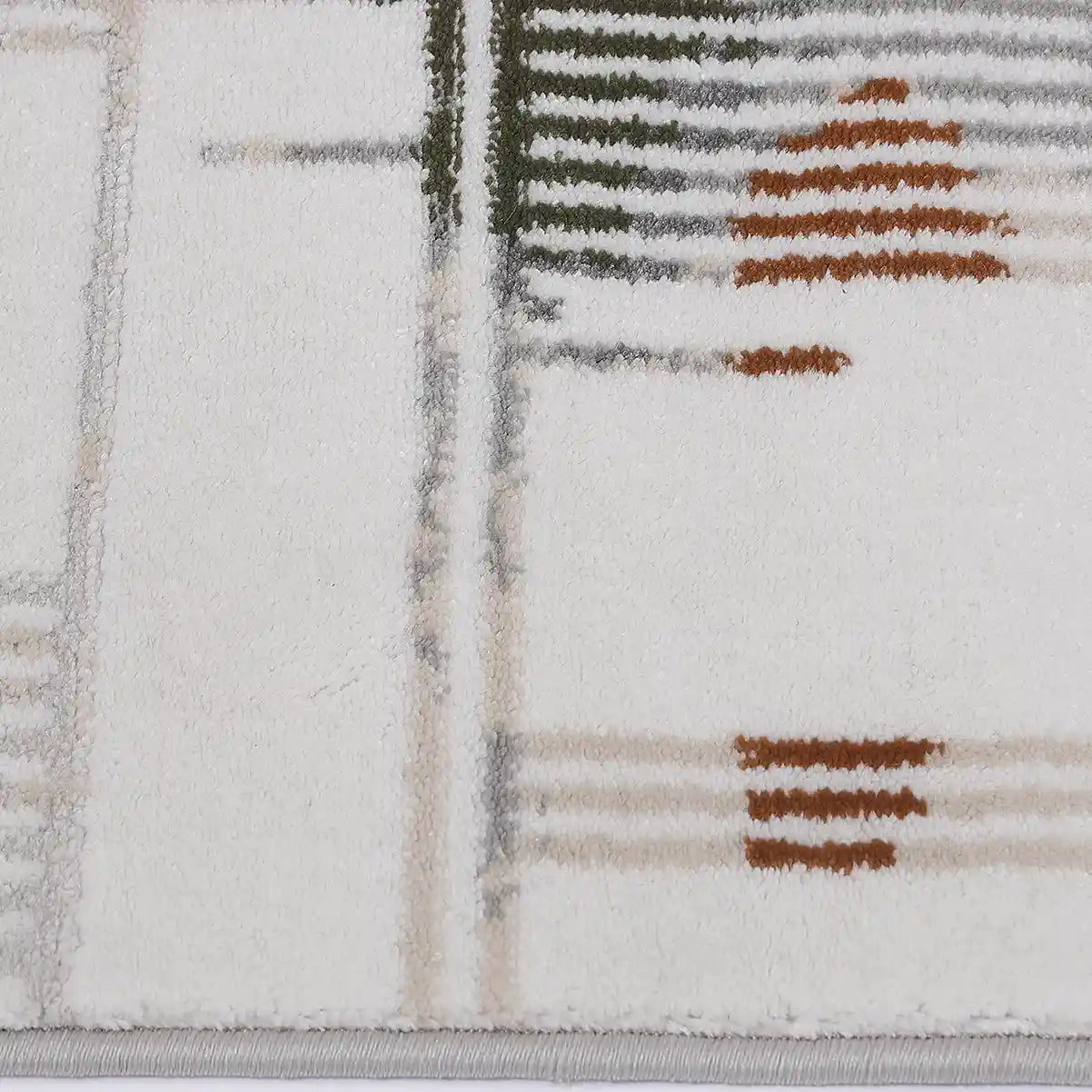 Melade Architectural Lines Zeitgenössischer Teppich in neutralen Farben – Minimalistischer Teppich mit Sinn für Ordnung im modernen architektonischen Linienstil