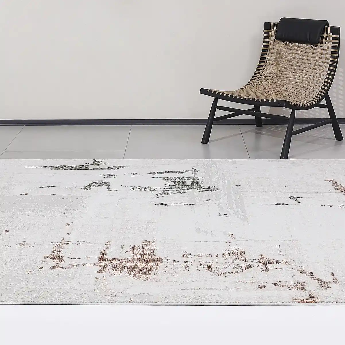 Melard Soft Washed Abstract Neutral Area Rug Relaxed Feel & Retro Texture Carpet Modern Soft Washed Style
