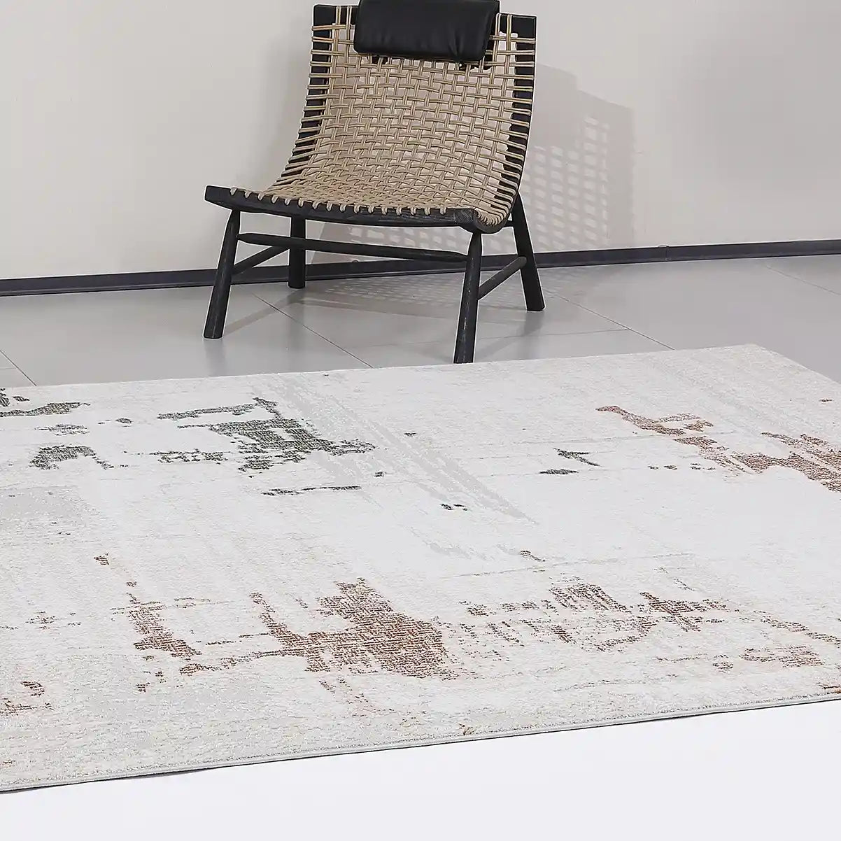 Melard Soft Washed Abstract Neutral Area Rug Relaxed Feel & Retro Texture Carpet Modern Soft Washed Style