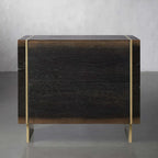 Mihaela Wood Closed Nightstand Retro Oak Nightside Table with One-Drawer Cabinet Barrel Inspired