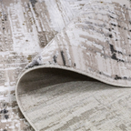 Milano Layered Linear Abstract Neutral Area Rug Industrial Texture Understated Sophisticated & Versatile Carpet Modern Layered Linear Abstract Style