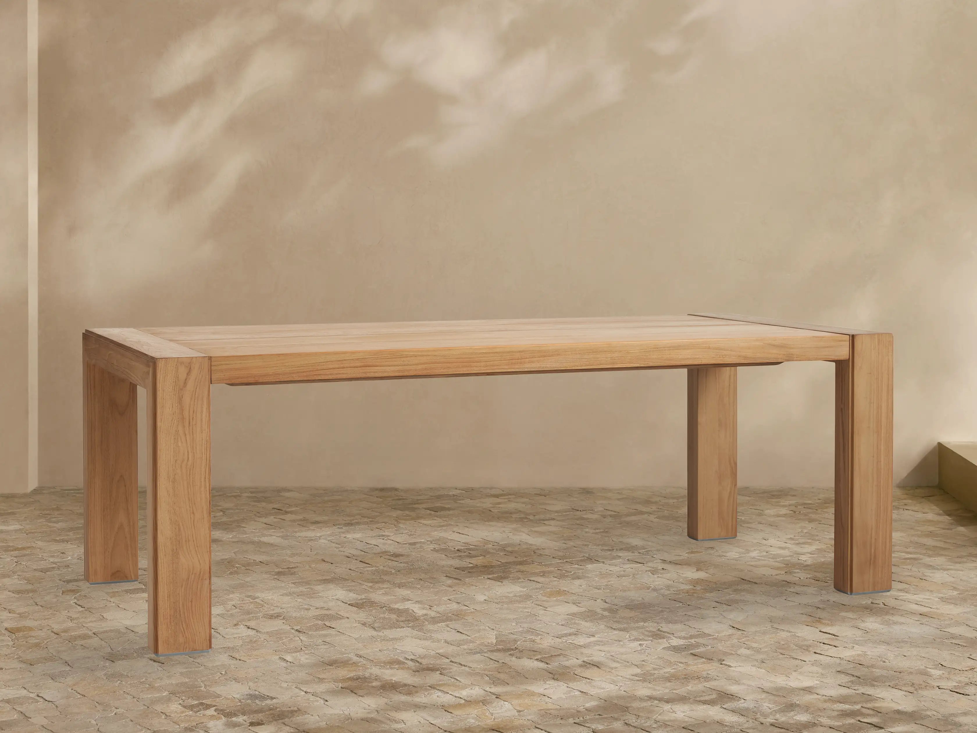 Canyon Natural Teak Outdoor Dining Table Rectangular Outdoor Dining Table