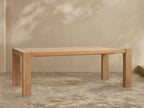 Canyon Outdoor Natural Teak Dining Table Rectangular Outdoor Garden Dining Table