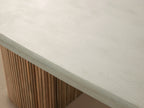 Alesso Outdoor Dining Table Modern Asymmetrical Teak Dining Table