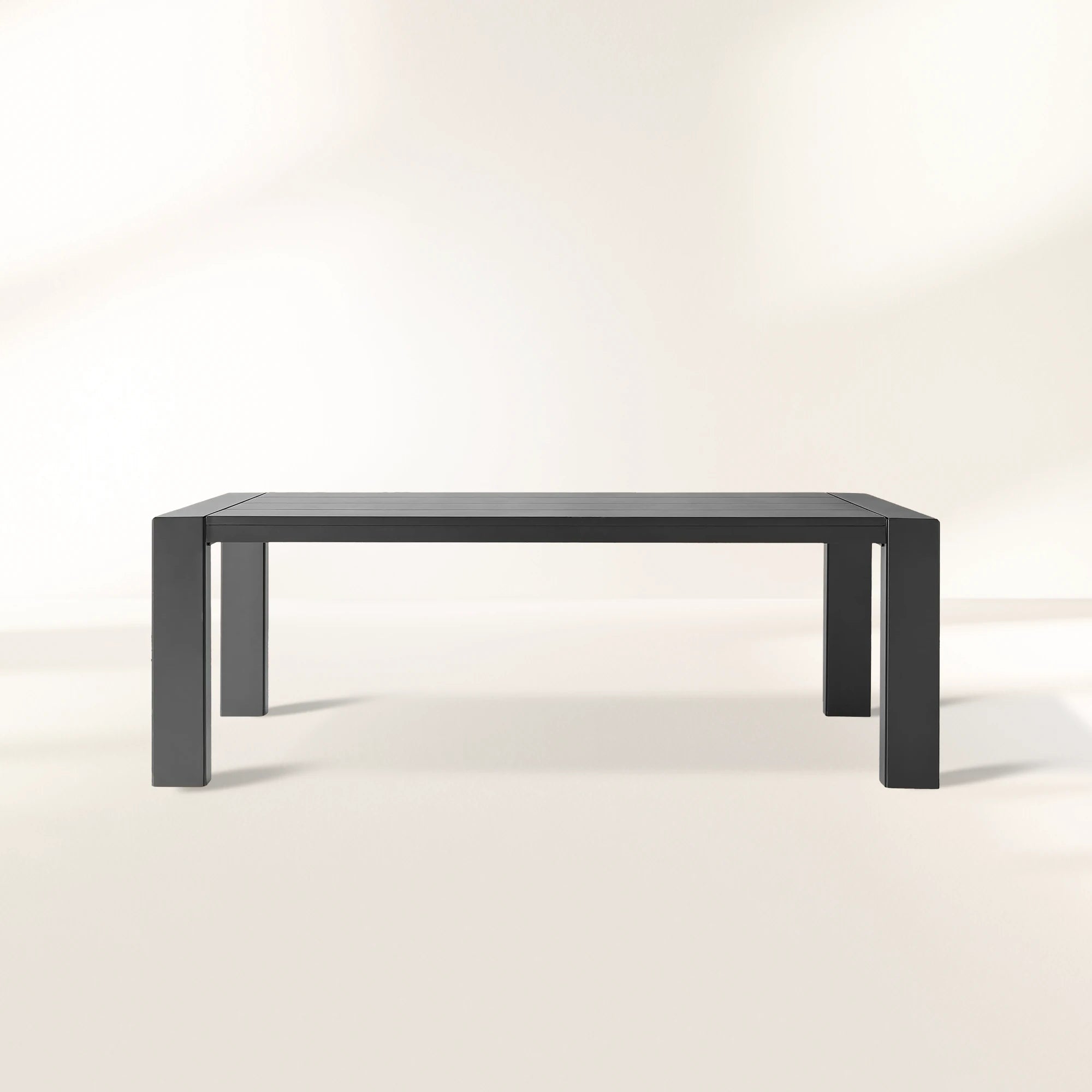 Canyon Outdoor Aluminum Dining Table Modern Minimalist Rectangular Dining Table