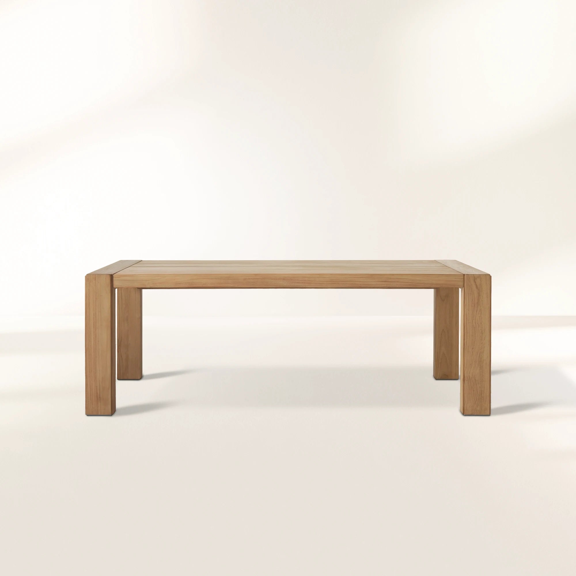Canyon Outdoor Natural Teak Dining Table Rectangular Outdoor Garden Dining Table