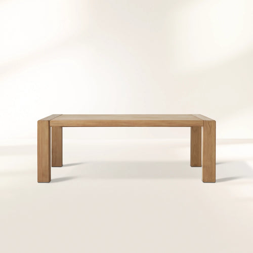 Canyon Outdoor Natural Teak Dining Table Rectangular Outdoor Garden Dining Table