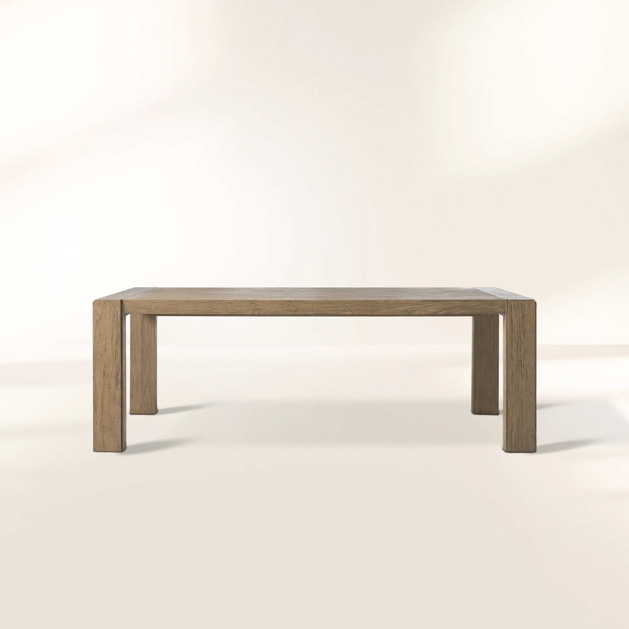Canyon Natural Teak Outdoor Dining Table Rectangular Outdoor Dining Table