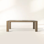 Canyon Outdoor Natural Teak Dining Table Rectangular Outdoor Garden Dining Table