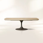 Outdoor Dining Table with Stone Top Launette Base