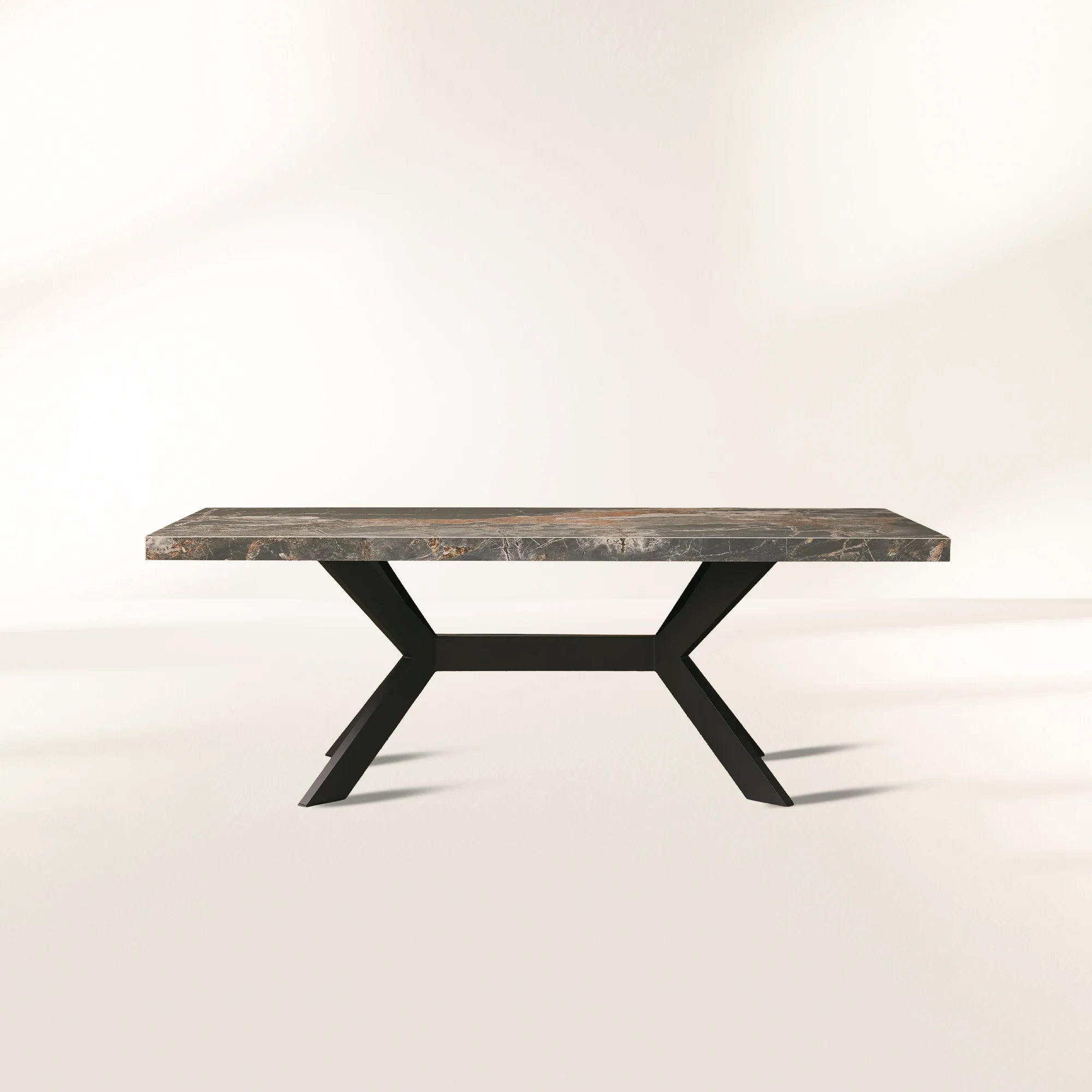 Outdoor Dining Table with Stone Top Apex Base Dining Table