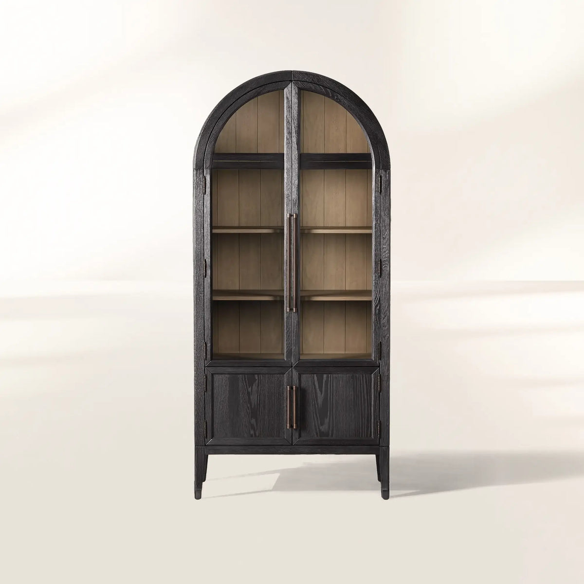 Hattie Solid Oak Glass Display Cabinet