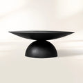 Kyoto Round Coffee Table with Nickel-Plated Cast Aluminum Living Room Metal Center Tea Table Cocktail Table
