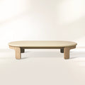 Anami Teak Outdoor Coffee Table Oval Living Sofa Center Tea Table