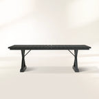 Montego Outdoor Aluminum Dining Table Black Aluminum Living Room Rectangular Dining Table