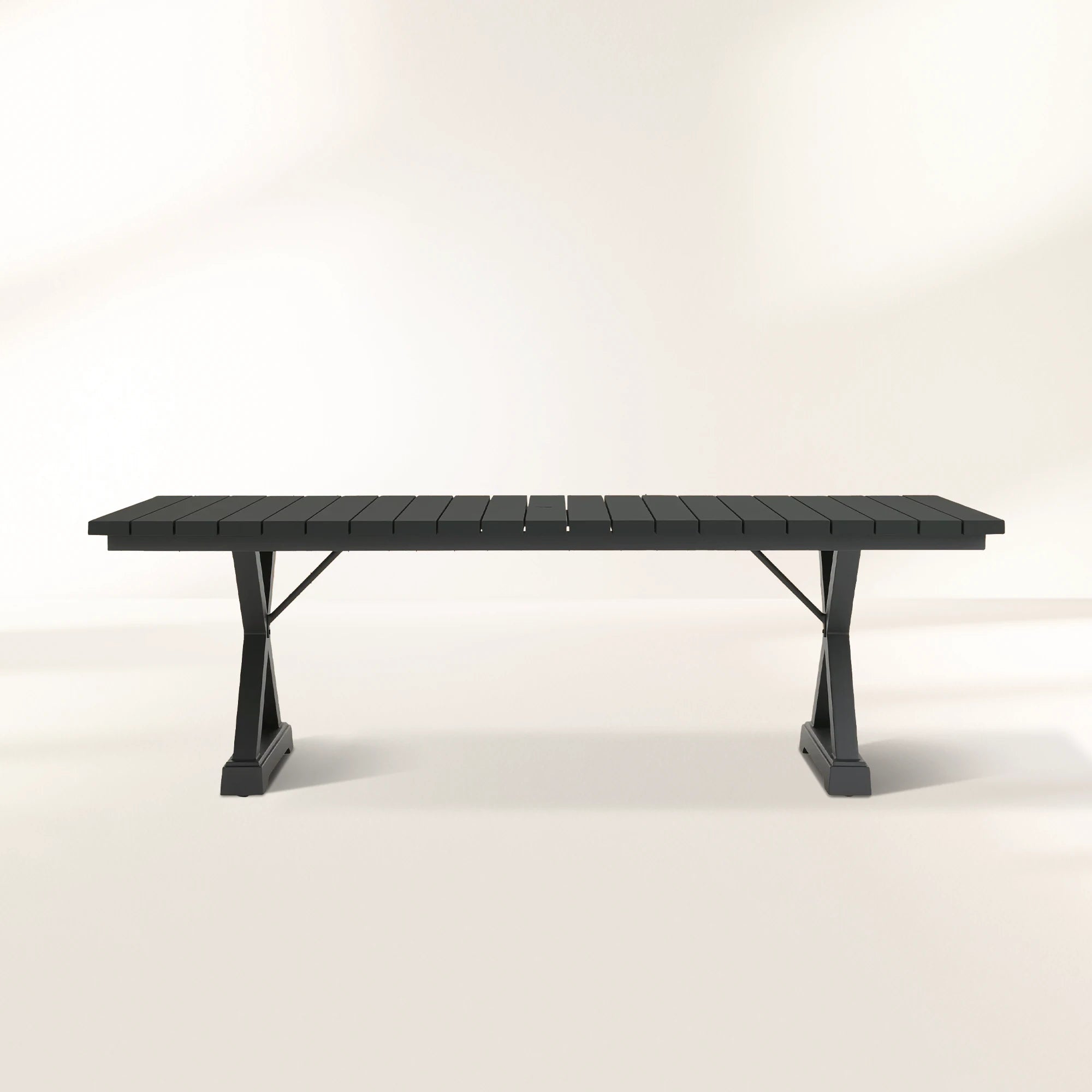 Montego Outdoor Aluminum Dining Table Black  Rectangular Outdoor Dining Table