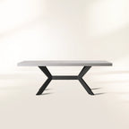 Outdoor Dining Table with Stone Top Apex Base Dining Table