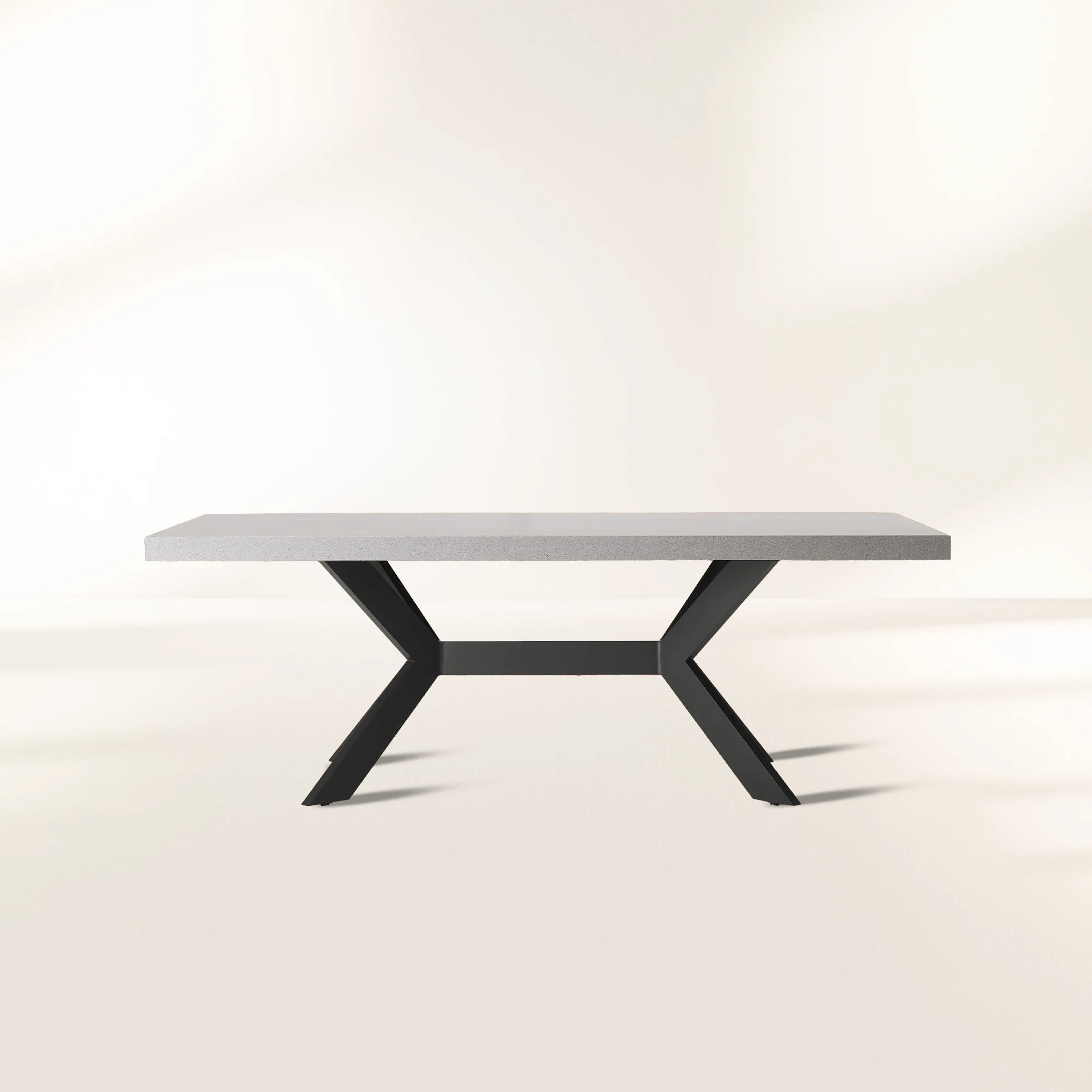 Outdoor Dining Table with Stone Top Apex Base Dining Table
