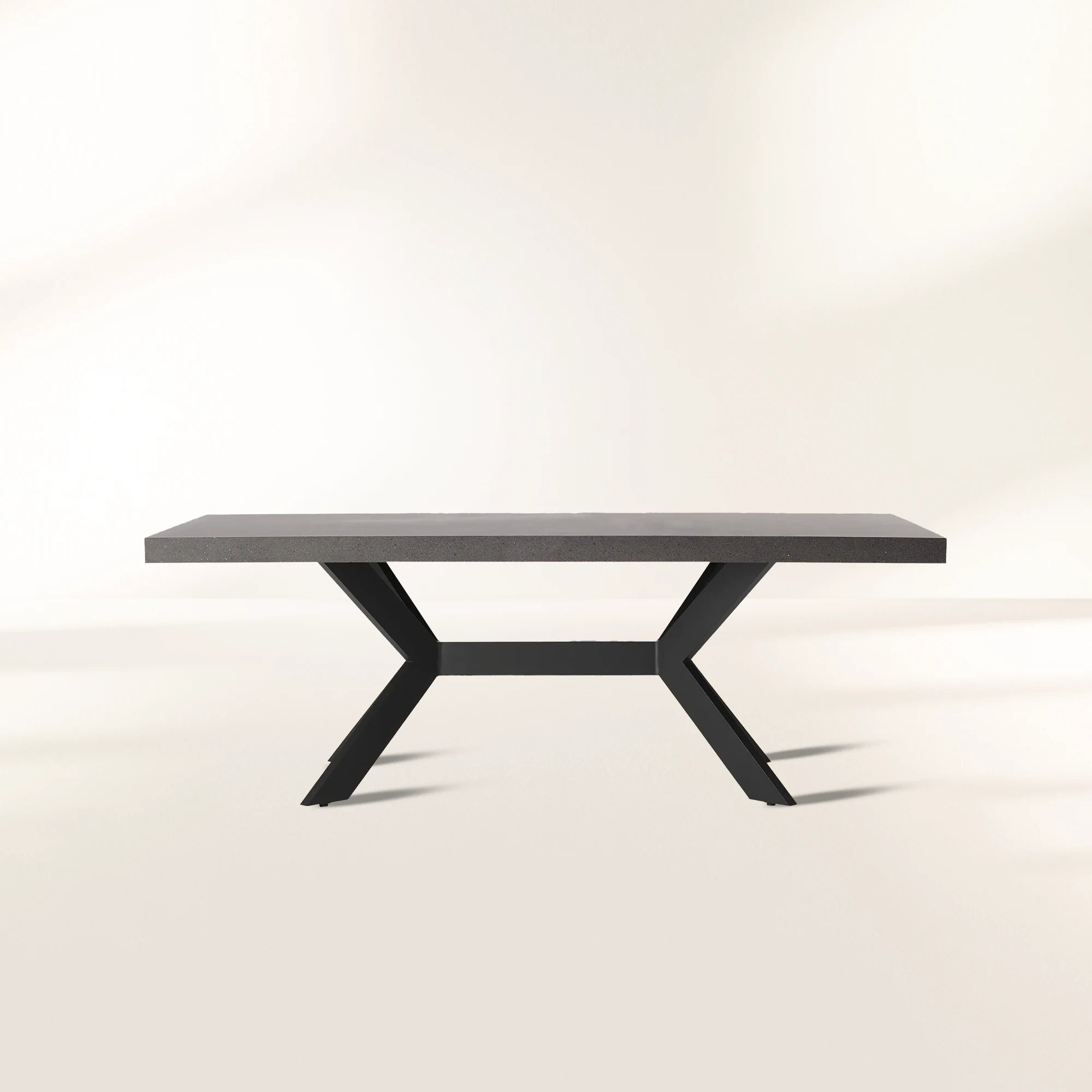 Outdoor Dining Table with Stone Top Apex Base Dining Table