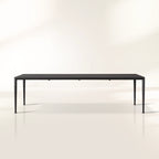 Surrey Outdoor Dining Table Modern Black Rectangular Dining Table