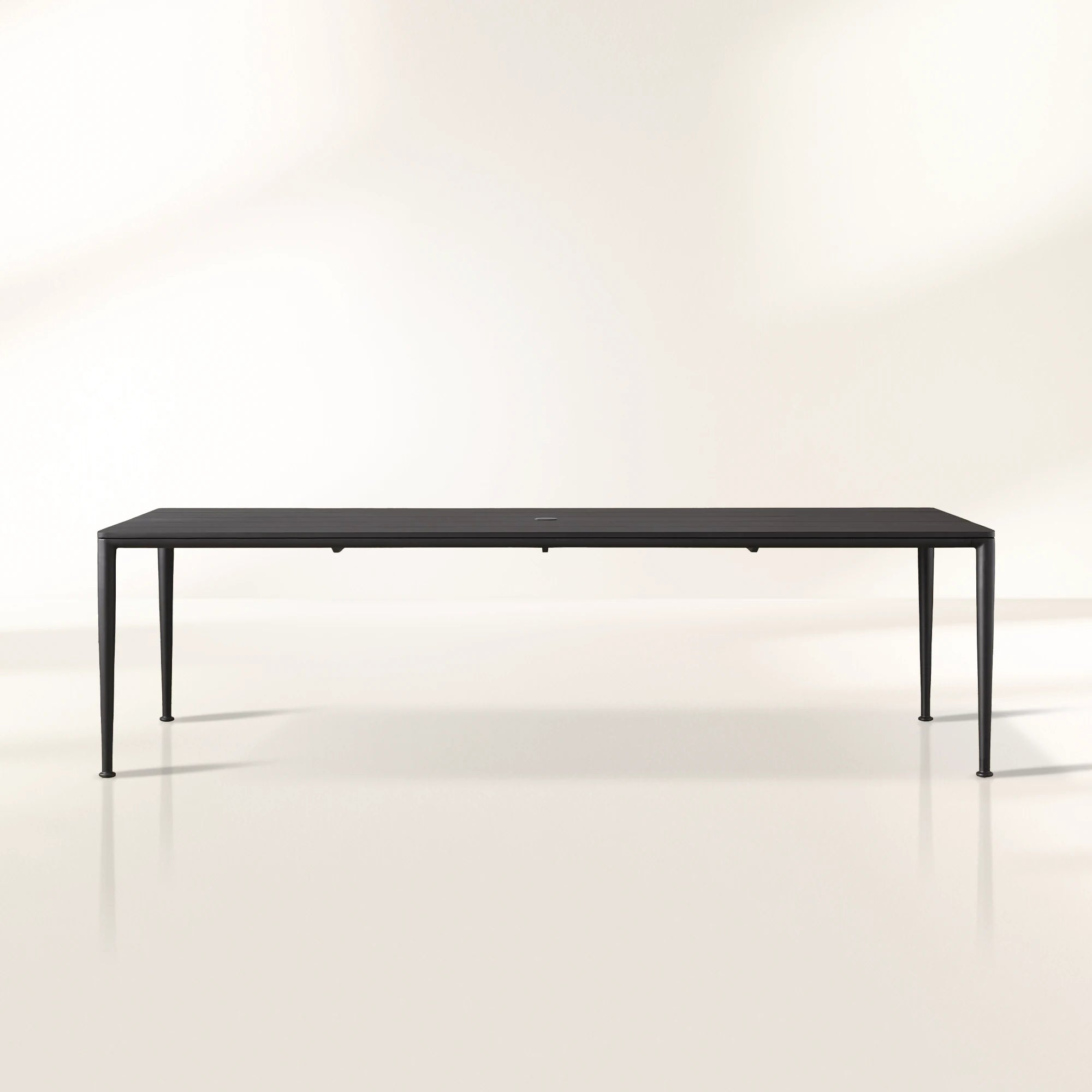 Surrey Outdoor Dining Table Modern Black Rectangular Dining Table