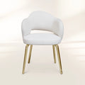 Amara Bouclé Modern Luxury Brass Chair