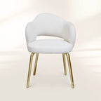 Amara Bouclé Modern Luxury Brass Chair