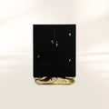 Luxury Marble Storage Cabinet with Brass Base, Hidden Shelves & Designer Storage