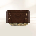 Angra Walnut Root Organic Gold Base Luxury Nightstand