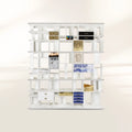 Luxury Glass Display Cabinet with Brass Accents, Curio Storage & Designer Shelving