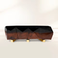 Luxury Diamond Sideboard Cabinet with Faceted Design & Hidden Storage