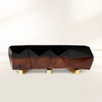 Luxury Diamond Sideboard Cabinet with Faceted Design & Hidden Storage