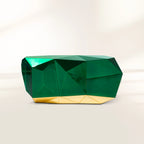 Luxury Emerald Green Sideboard Cabinet with Diamond-Inspired Faceted Design