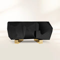 Luxury Black Faceted Sideboard Buffet Cabinet with Hidden Storage