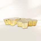 Luxury Patina Brass Coffee Table with Organic Sculptural Design & Handcrafted Finish Center Tea Table