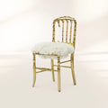 Emporium Fur Surrealist Gold Plated Luxury Chair with Soft Fluffy White Seat