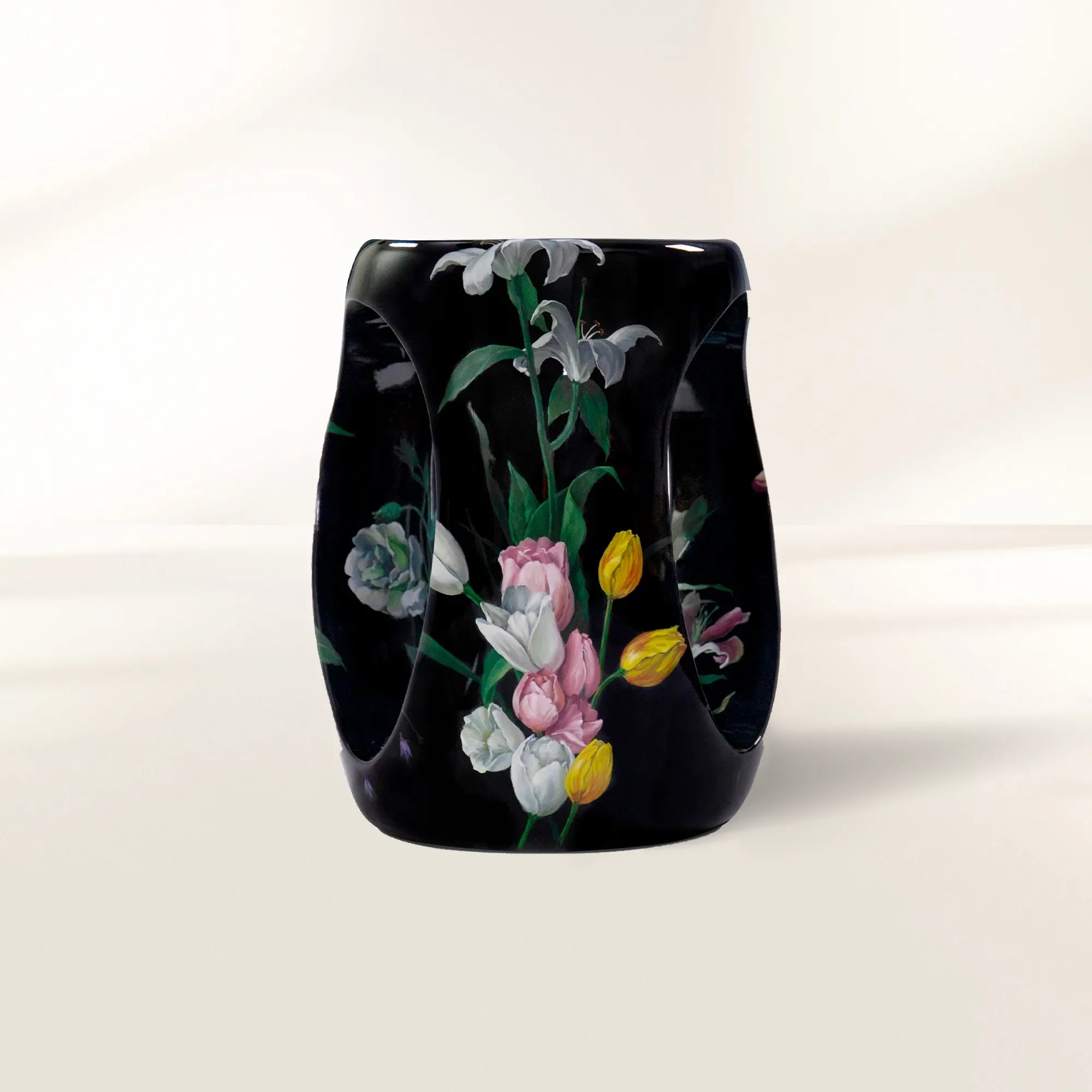 Floral Hand Oil Painted Limited Edition Decorative Stool