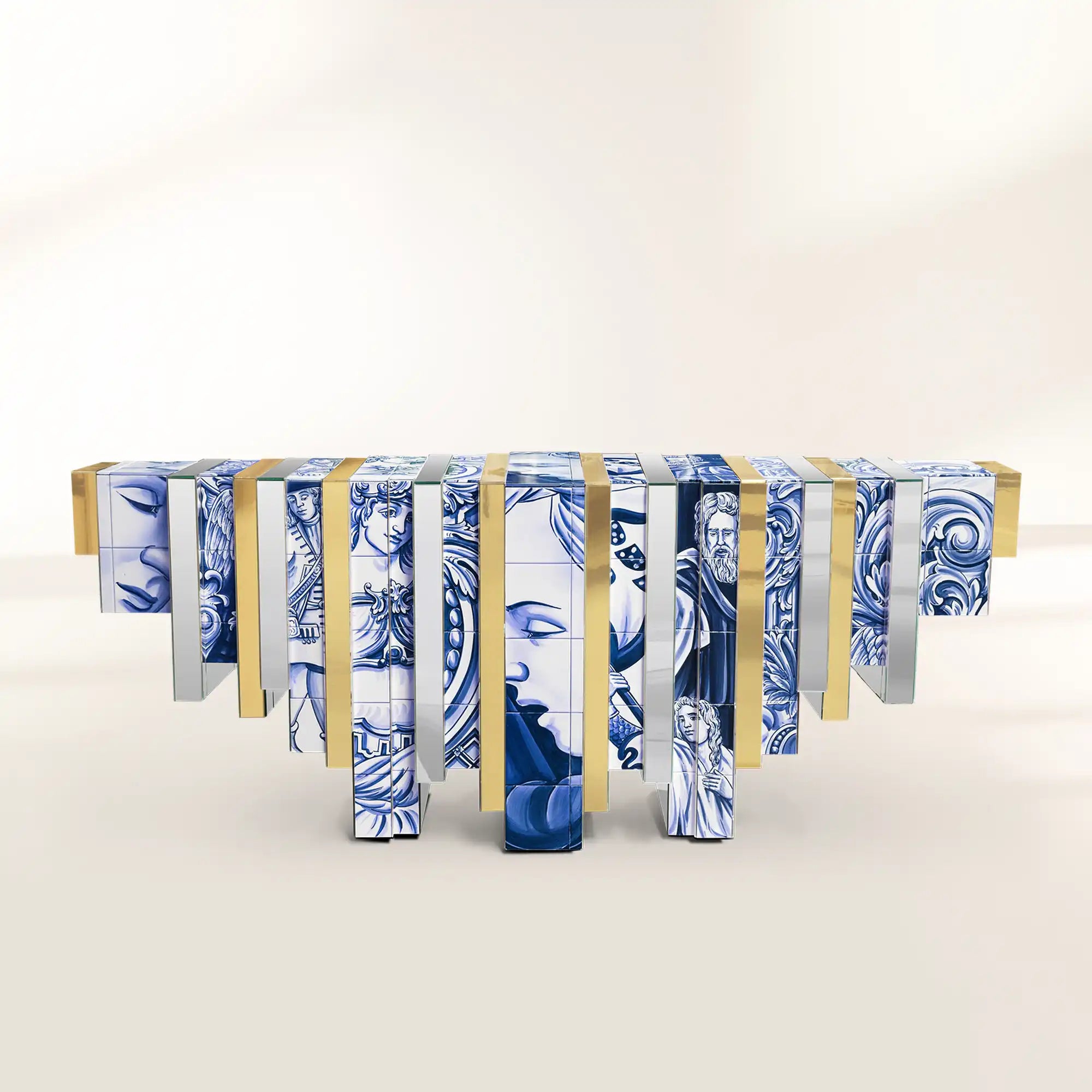 Metropolis Consoles Gilded Modern Entryways Cabinet Table