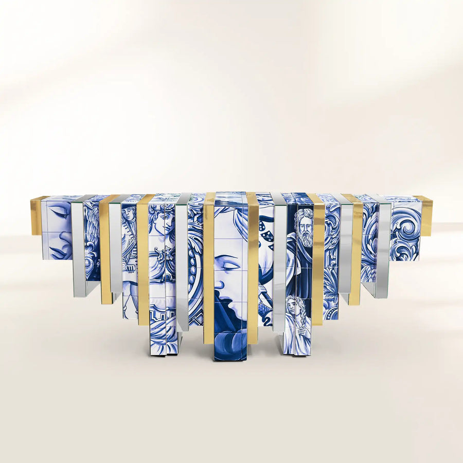 Metropolis Consoles Gilded Modern Entryways Cabinet Table