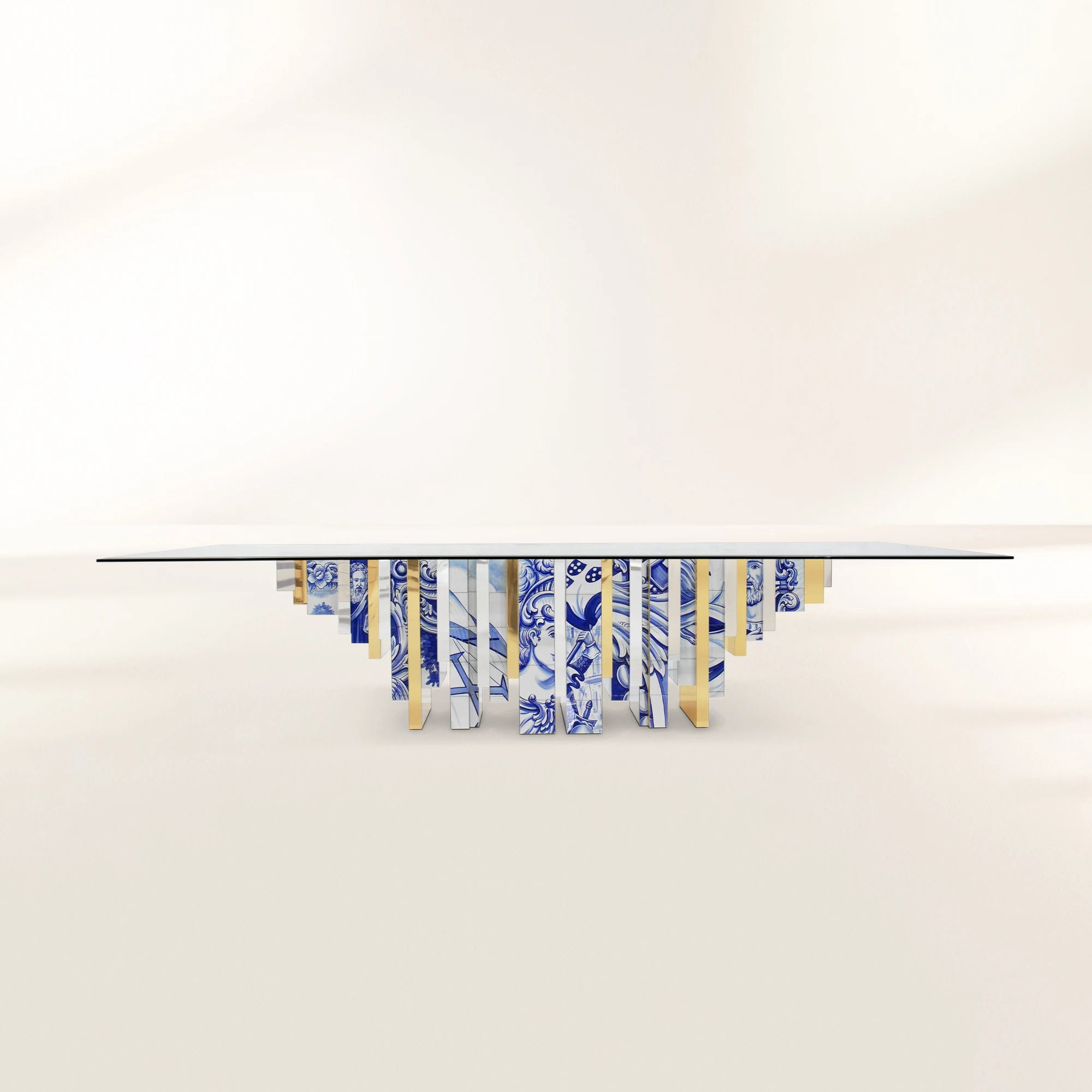 Heritage Dining Table with Azulejo-Inspired