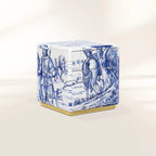 Heritage Azulejo Hand-Painted Ceramic Small Luxury Nightstand