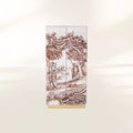 Luxury Display Cabinet with Hand-Painted Tile Artwork, Glass Shelves & Storage
