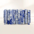Luxury Hand-Painted Tile Sideboard Cabinet with Vintage Artwork & Hidden Storage