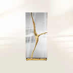 Luxury Walnut Display Cabinet with Sculptural Brass Accents & Hidden Storage