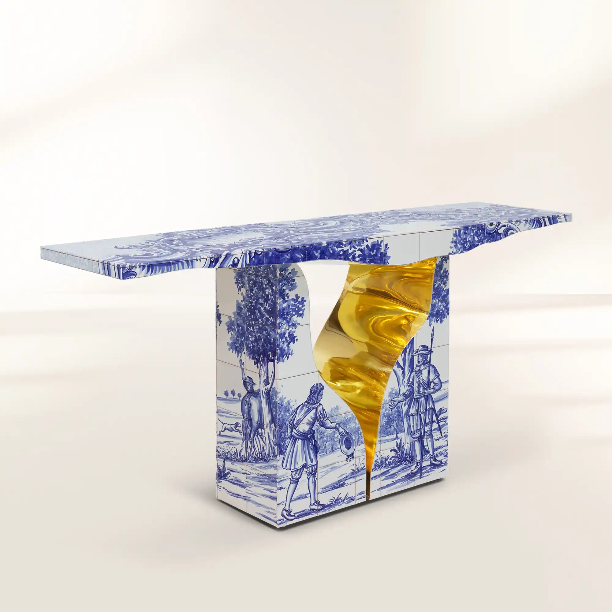 Lapiaz Consoles Azulejo Karst Sculpture Entryways Cabinet Table