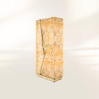 Luxury Walnut Display Cabinet with Sculptural Brass Accents & Hidden Storage