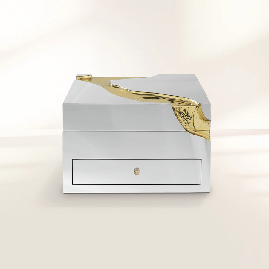 Luxury Lapiaz Watch Box with Polished Stainless Steel & Premium Watch Storage Design