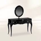 Melrose Dressing Consoles Table with Black Gloss Entryways Cabinet Table